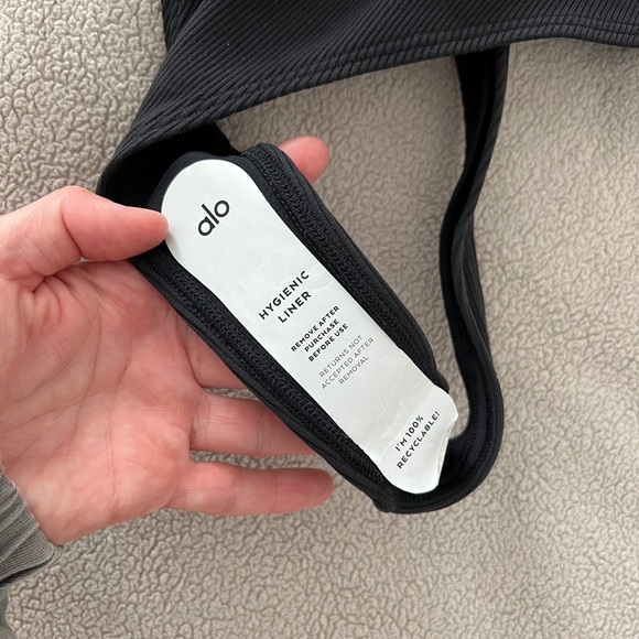 alo yoga goddessrib prime time halter bodysuit - Picture 7 of 7